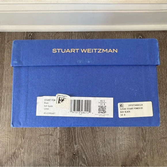 STUART WEITZMAN Black Suede STUART POWER PUMP 85 - Picture 10 of 10